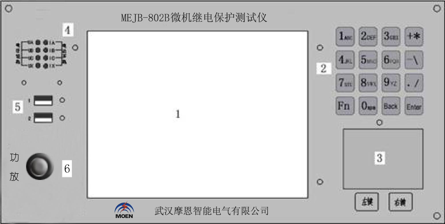 三相繼電保護(hù)測試儀廠家面板